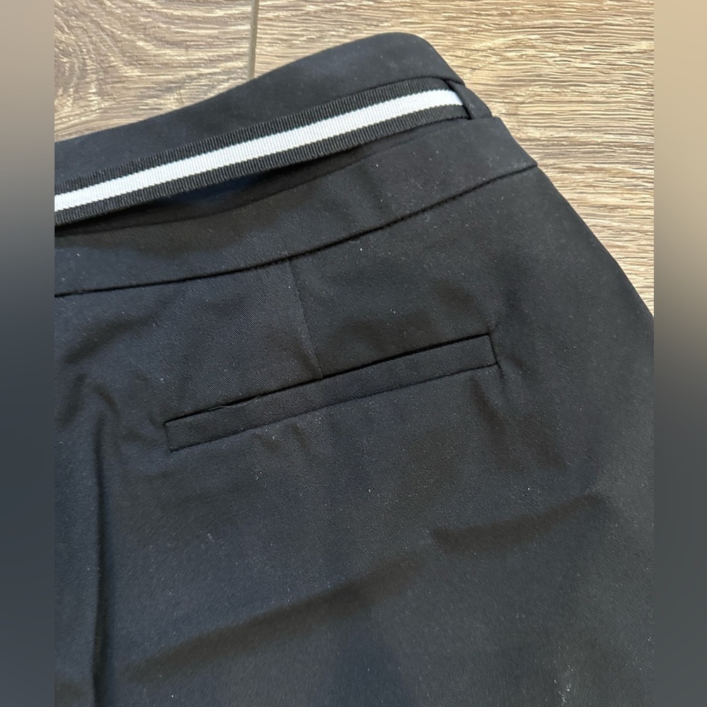 Bianca Nygard  SZ 12 Black Pants Office straight leg with belt, black and white - Picture 4 of 6